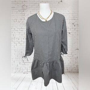 Potter's Pot Black and White Gingham A-Line Skirt